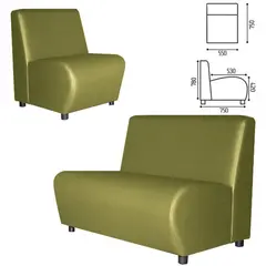 Кресло мягкое &quot;Клауд&quot;, &quot;V-600&quot;, 550х750х780 мм, без подлокотников, экокожа, светло-зеленое, фото 1