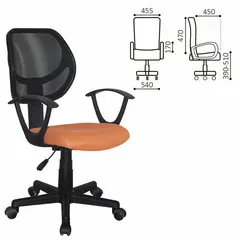 Кресло компактное BRABIX &quot;Flip MG-305&quot;, ткань TW, оранжевое/черное, 531920, фото 1