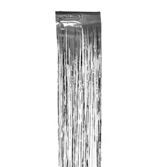 Дождик новогодний, ширина 75 мм, длина 1,5 м, серебристый, Д-303, фото 1