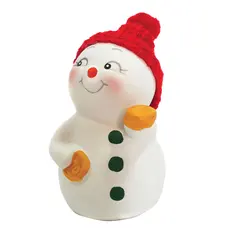 Фигурка новогодняя &quot;Снеговик с монетами&quot;, 8 см, керамика, 41745, фото 1