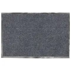Коврик входной ворсовый влаго-грязезащитный, 90х60 см, толщина 7 мм, серый, VORTEX, 22087, фото 1