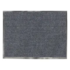 Коврик входной ворсовый влаго-грязезащитный, 90х120 см, толщина 7 мм, серый, VORTEX, 22093, фото 1