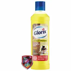 Средство для мытья пола 1 л, GLORIX (Глорикс) &quot;Лимонная Энергия&quot;, дезинфицирующее, 8677296, фото 1