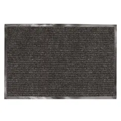 Коврик входной ворсовый влаго-грязезащитный ЛАЙМА, 120х150 см, ребристый, толщина 7 мм, черный, 602877, фото 1