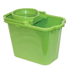 Ведро 9,5 л, с отжимом (сетчатый), пластиковое, цвет зеленый, (моп 602584, -585), IDEA, М 2421, фото 1