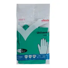Перчатки хозяйственные нитриловые VILEDA, универсальные, антиаллергенные, размер M (средний), зеленые, 100801, фото 1