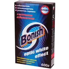 Средство для удаления пятен 600 г, BONISH (Бониш) &quot;Optic white effect&quot;, без хлора, фото 1