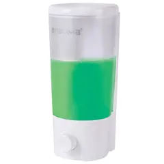 Диспенсер для жидкого мыла ЛАЙМА, наливной, 0,38 л, ABS-пластик, белый (матовый), 603922, фото 1