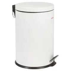 Ведро-контейнер для мусора (урна) с педалью ЛАЙМА &quot;Classic&quot;, 20 л, белое, глянцевое, металл, со съемным внутренним ведром, 604949, фото 1