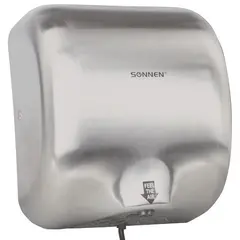 Сушилка для рук SONNEN HD-999, 1800 Вт, нержавеющая сталь, антивандальная, хром, 604746, фото 1