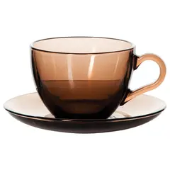 Набор чайный, на 6 персон (6 чашек объемом 238 мл, 6 блюдец), тонированное стекло, PASABAHCE, 97948УБ, фото 1