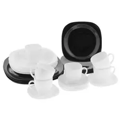 Набор посуды столовый, 30 предметов, черное и белое стекло, &quot;Carine Mix&quot;, LUMINARC, N1500, фото 1