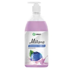 Мыло-крем жидкое 1 л GRASS MILANA &quot;Черника в йогурте&quot;, дозатор, 126301, фото 1