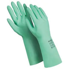 Перчатки латексные MANIPULA &quot;Контакт&quot;, хлопчатобумажное напыление, размер 7-7,5 (S), зеленые, L-F-02, фото 1