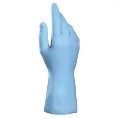 Перчатки латексные MAPA Vital Eco 117, хлопчатобумажное напыление, размер 10 (XL), синие, фото 1