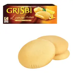 Печенье GRISBI (Гризби) &quot;Lemon cream&quot;, с начинкой из лимонного крема, 150 г, 13828, фото 1