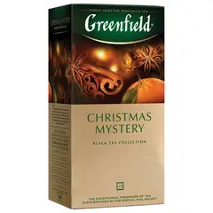 Чай GREENFIELD (Гринфилд) &quot;Christmas Mystery&quot; (&quot;Таинство Рождества&quot;), черный с корицей, 25 пакетиков, по 1,5 г, 0434-10, фото 1