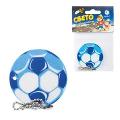 Брелок-подвеска светоотражающий &quot;Мяч футбольный синий&quot;, 50 мм, фото 1
