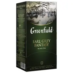Чай GREENFIELD &quot;Earl Grey&quot;, черный с бергамотом, 25 пакетиков в конвертах по 2 г, фото 1