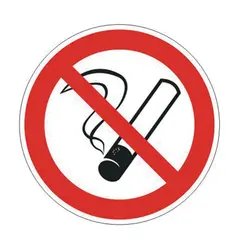 Знак запрещающий &quot;Запрещается курить&quot;, круг, диаметр 200 мм, самоклейка, 610001/Р 01, фото 1