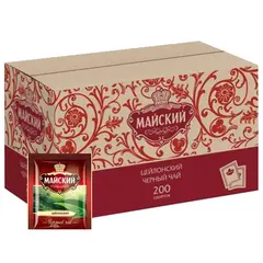 Чай МАЙСКИЙ черный, 200 пакетиков в конвертах по 2 г, 101009, фото 1
