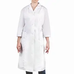 Халат медицинский женский белый, рукав 3/4, тиси, размер 48-50, рост 170-176,120 г/м2, фото 1