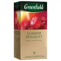 Чай GREENFIELD (Гринфилд) &quot;Summer Bouquet&quot;, фруктовый (малина, шиповник), 25 пакетиков в конвертах по 1,5 г, 0433, фото 1
