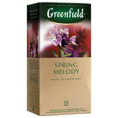 Чай GREENFIELD (Гринфилд) &quot;Spring Melody&quot; (Мелодия весны), черный, со вкусом чабреца, 25 пакетиков в конвертах по 2 г, 0525, фото 1