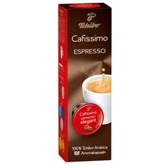 Капсулы для кофемашин TCHIBO Cafissimo Espresso Mailander Elegant, натуральный кофе, 10 шт. х 7 г, EPCFTCEM0007K, фото 1