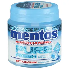 Жевательная резинка MENTOS Pure Fresh (Ментос) &quot;Свежая мята&quot;, 100 г, банка, 20798, фото 1