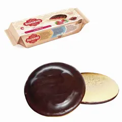 Печенье ЯШКИНО &quot;Клубника&quot;, сдобное, с бисквитом, джемом и шоколадной глазурью, 137 г, ЯП208, фото 1