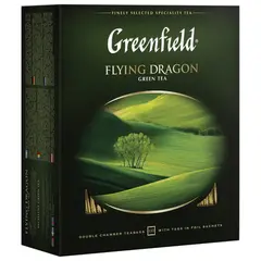Чай GREENFIELD (Гринфилд) &quot;Flying Dragon&quot;, зеленый, 100 пакетиков в конвертах по 2 г, 0585, фото 1