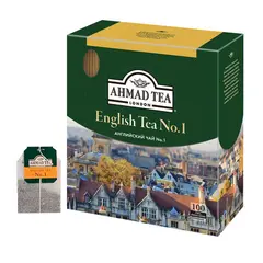 Чай AHMAD (Ахмад) &quot;English Tea №1&quot;, черный, 100 пакетиков с ярлычками по 2 г, 598-012, фото 1