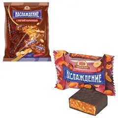 Конфеты шоколадные БАБАЕВСКИЙ &quot;Наслаждение&quot;, мягкая карамель с орехами, 250 г, пакет, ББ10589, фото 1