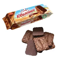 Печенье ЮБИЛЕЙНОЕ с какао и шоколадной глазурью, 116 г, 60541, фото 1