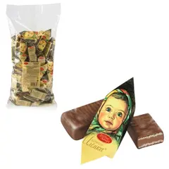 Конфеты шоколадные КРАСНЫЙ ОКТЯБРЬ &quot;Аленка&quot;, вафельные, молочно-ореховые, 1000 г, пакет, КО11384, фото 1
