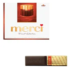 Конфеты шоколадные MERCI (Мерси), ассорти из темного шоколада, 250 г, картонная коробка, 015423-35/49/61, фото 1