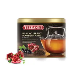 Чай TEEKANNE (Тиканне) &quot;Blackcurrant-Pomegranate&quot;, черный, смородина/гранат, листовой, 150 г, ж/б, фото 1