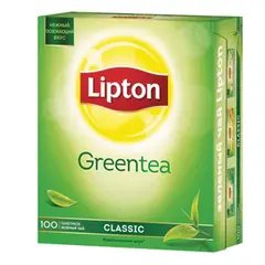 Чай LIPTON (Липтон) &quot;Clear Green&quot;, зеленый, 100 пакетиков с ярлычками по 1,3 г, 65415224, фото 1
