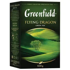 Чай GREENFIELD (Гринфилд) &quot;Flying Dragon&quot;, зеленый, листовой, 100 г, 0357, фото 1