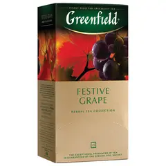 Чай GREENFIELD (Гринфилд) &quot;Festive Grape&quot; (&quot;Праздничный виноград&quot;), фруктовый, 25 пакетиков в конвертах по 2 г, 0522-10, фото 1