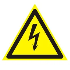 Знак предупреждающий &quot;Опасность поражения электрическим током&quot;, треугольник, 200х200х200 мм, 610007/W 08, фото 1