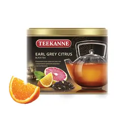 Чай TEEKANNE (Тиканне) &quot;Earl Grey Citrus&quot;, черный, бергамот/цитрус, листовой, 150 г, ж/б, фото 1