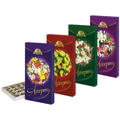Конфеты шоколадные АССОРТИ (БАБАЕВСКИЙ) &quot;Букеты&quot;,с тремя видами начинок, 300 г, картонная коробка, ББ05179, фото 1