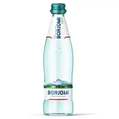 Вода ГАЗИРОВАННАЯ минеральная BORJOMI (БОРЖОМИ), 0,5 л, стеклянная бутылка, фото 1