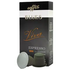 Капсулы для кофемашин NESPRESSO, &quot;Viva&quot;, натуральный кофе, BLUES, 10 шт. х 5 г, 4600696301038, фото 1