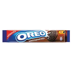 Печенье OREO (Орео) шоколадное, начинка со вкусом шоколада, 95г, 67652, фото 1
