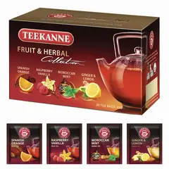 Чай TEEKANNE (Тиканне) &quot;Fruit tea collection&quot;, фруктовое ассорти 4 вкуса, 20 пакетиков, 45622, фото 1