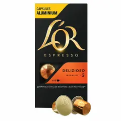 Кофе в алюминиевых капсулах L&#039;OR Espresso Delizioso для кофемашин Nespresso, 10шт*52г, ш/к 72043, 4028608, фото 1