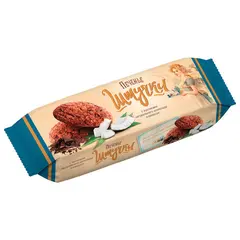 Печенье овсяное ШТУЧКИ с кусочками натурального шоколада и кокосом, сдобное, 160 г, 60271152, фото 1